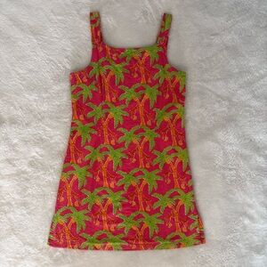 Vintage Lilly Pulitzer Shift Dress White Label Gone Bananas Seersucker Print